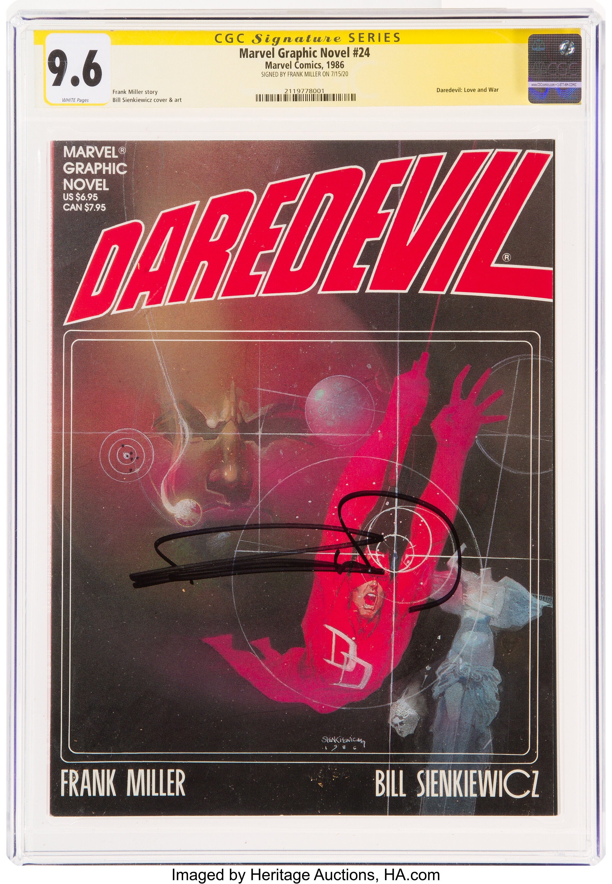 Marvel Graphic Novel 24 Daredevil Love And War Signature Lot Heritage Auctions