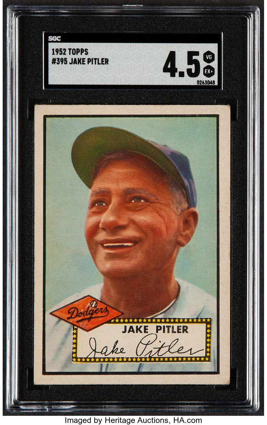 1952 Topps Jake Pitler #395 SGC VG/EX+ 4.5