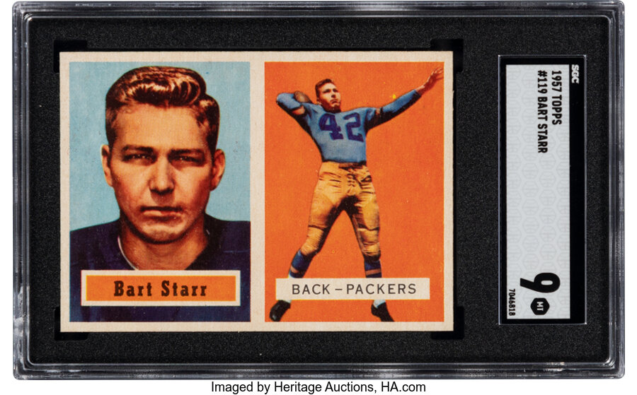 1957 Topps Bart Starr #119 Rookie SGC Mint 9
