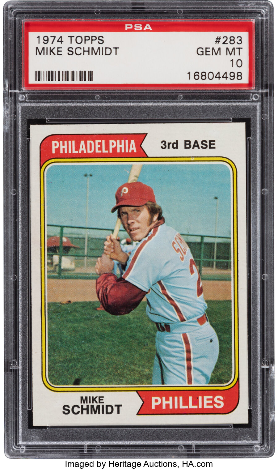 1974 Topps Mike Schmidt #283 PSA Gem Mint 10