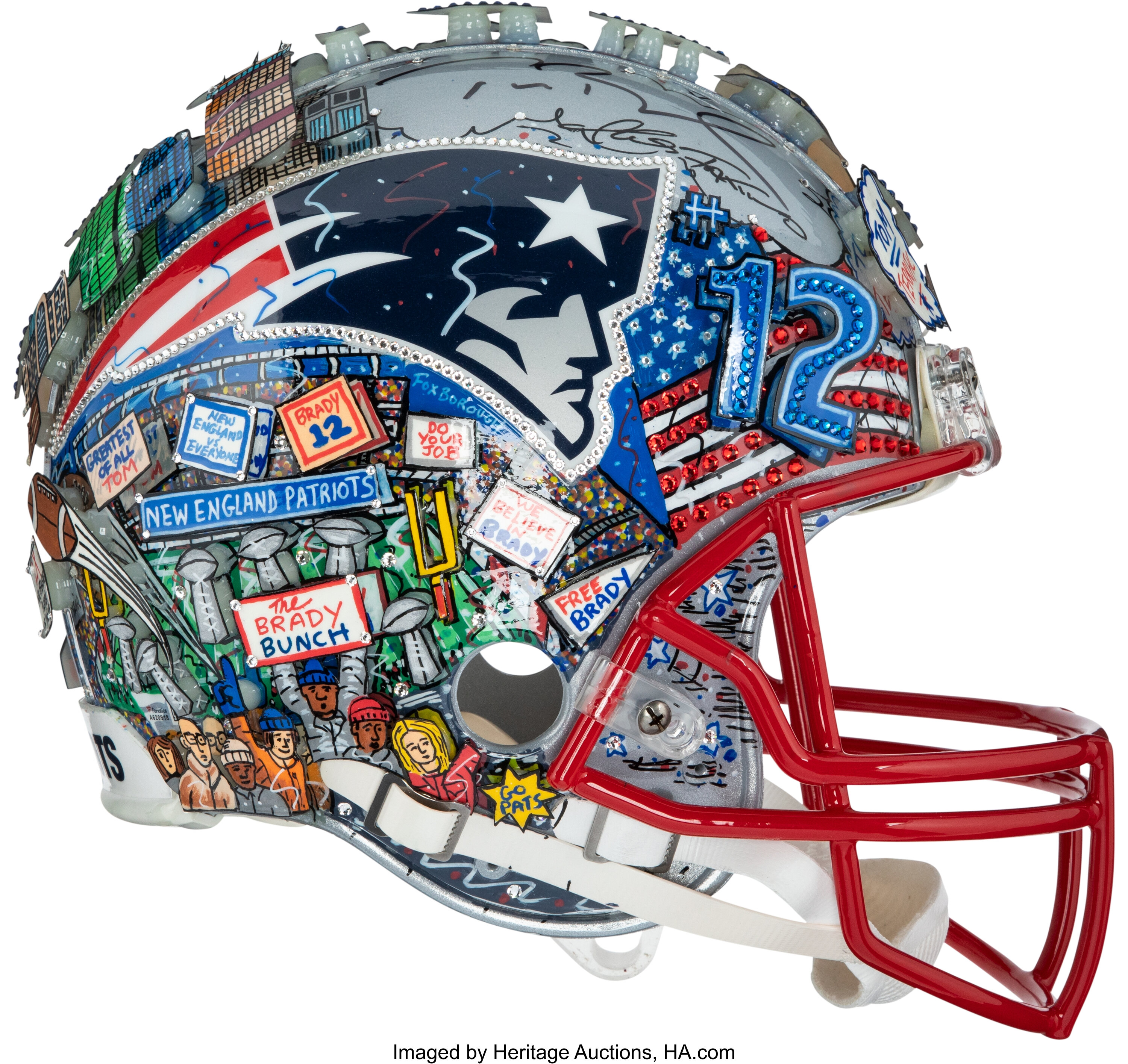 tom brady signed helmet