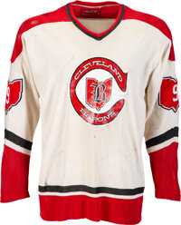 1976-77 Wayne Merrick Cleveland Barons Game Worn NHL Jersey