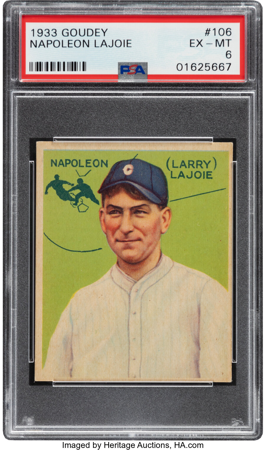 1933 Goudey Napoleon Lajoie #106 PSA EX-MT 6