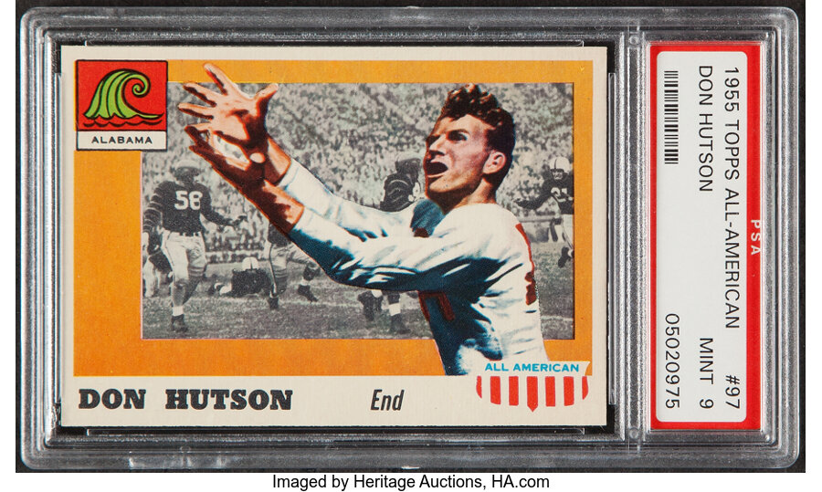 1955 Topps Don Hutson #97 PSA Mint 9 - Only Two Higher