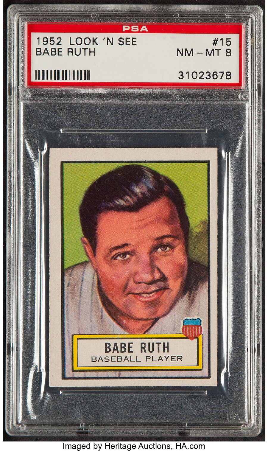 1952 Topps Look 'N See Babe Ruth #15 PSA NM-MT 8