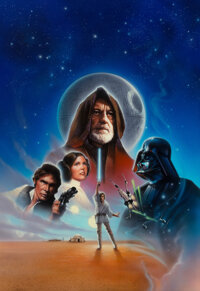 John Alvin (American, 1948-2008) Star Wars: A New Hope, International Video Cover, 1995 Acrylic on board 35 x 24 inches...