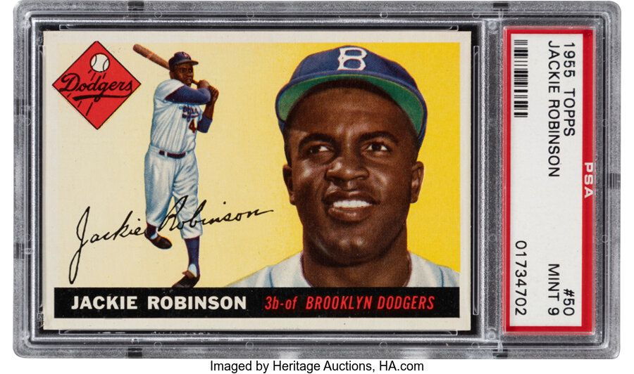 1955 Topps Jackie Robinson #50 PSA Mint 9 - Only One Higher