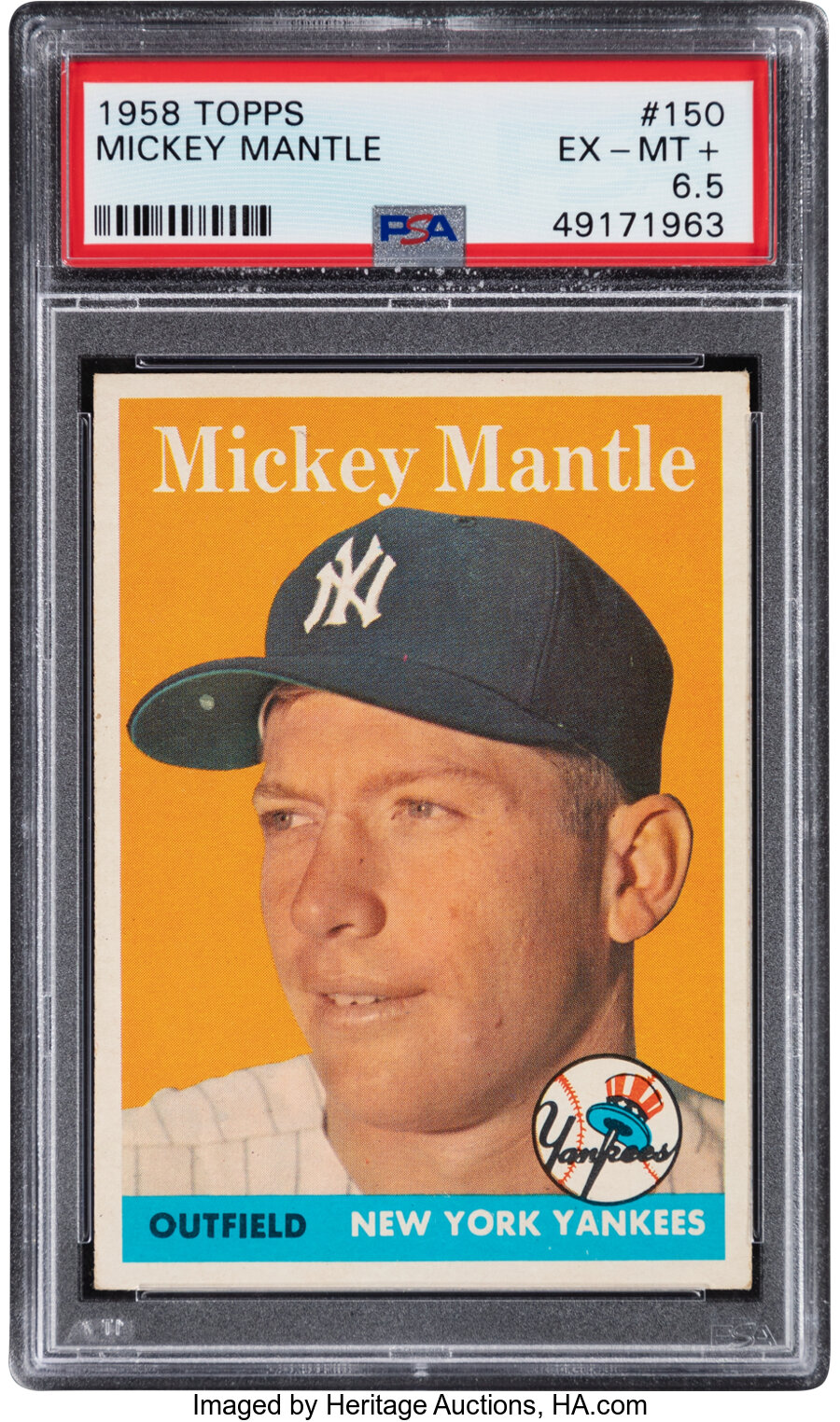 1958 Topps Mickey Mantle #150 PSA EX-MT+ 6.5