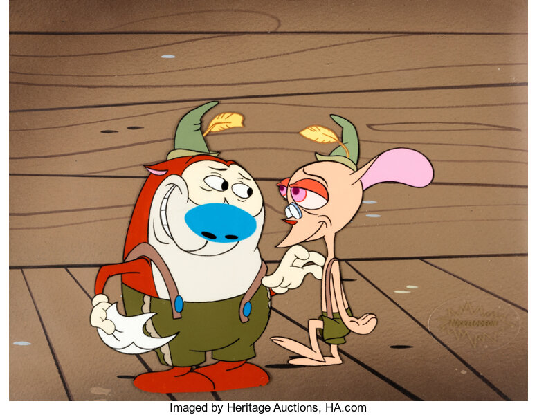 The Ren and Stimpy Show Production Cel Setup with Master Background | Lot  #17181 | Heritage Auctions