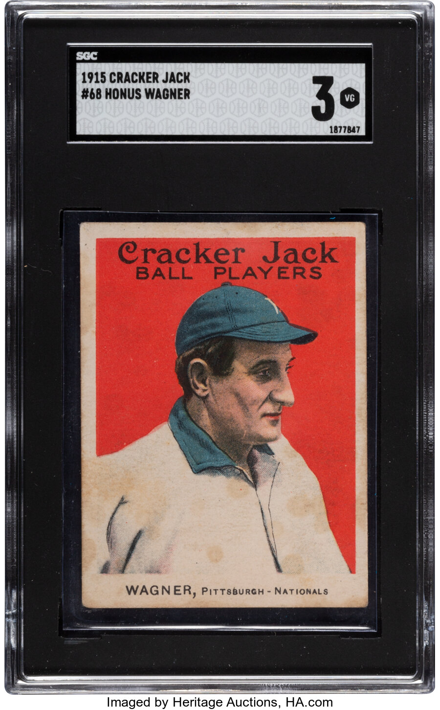 1915 Cracker Jack Honus Wagner #68 SGC VG 3
