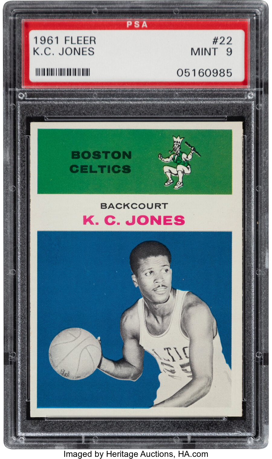 1961 Fleer K.C. Jones #22 PSA Mint 9
