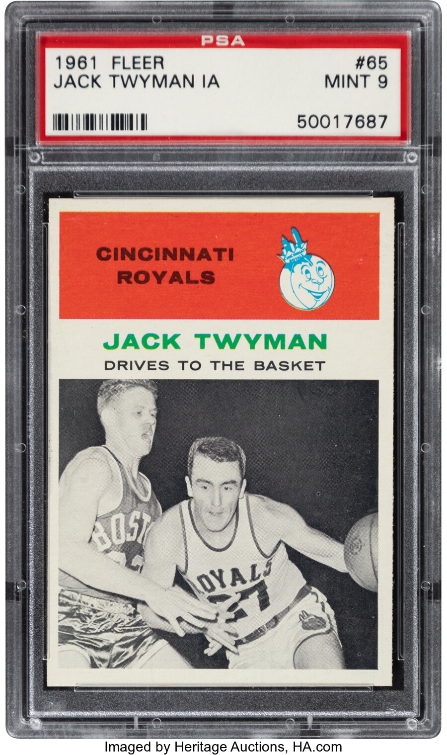 1961 Fleer Jack Twyman (In Action) #65 PSA Mint 9