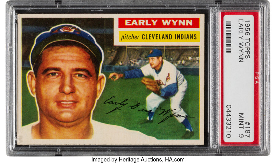 1956 Topps Early Wynn #187 PSA Mint 9