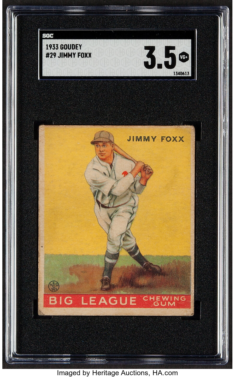 1933 Goudey Jimmy Foxx #29 SGC VG+ 3.5