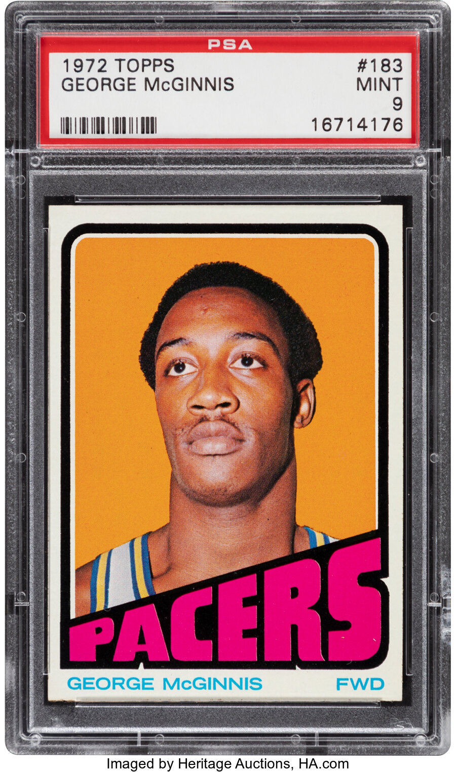 1972 Topps George McGinnis #183 PSA Mint 9 - None Higher
