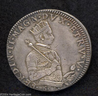 Italian States: Tuscany. Ferdinand II 1 Tallero 1623, Pisa Mint, Bust right/Crowned arms, KM20, Dav-4197, nearly XF with...