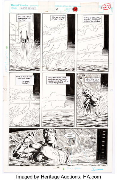 Original Comic Art:Story Page, Ron Garney & Tom Palmer Marc Spector Moon Knight #30 Story Page Original Art (Marvel, 1989)....