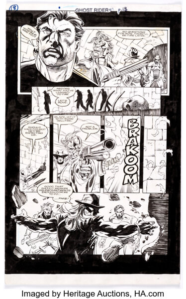 Original Comic Art:Story Page, Ron Garney and Christopher Ivy Ghost Rider #43 Story Page 13 Original Art (Marvel, 1993).