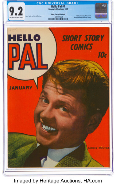 Golden Age (1938-1955):Humor, Hello Pal #1 Mile High Pedigree (Harvey, 1943) CGC NM- 9.2...