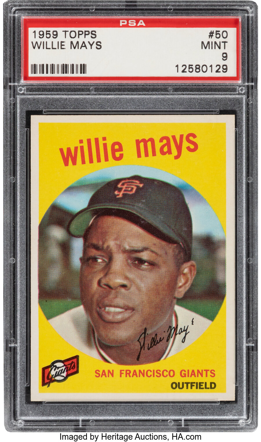 1959 Topps Willie Mays #50 PSA Mint 9 - Four Higher