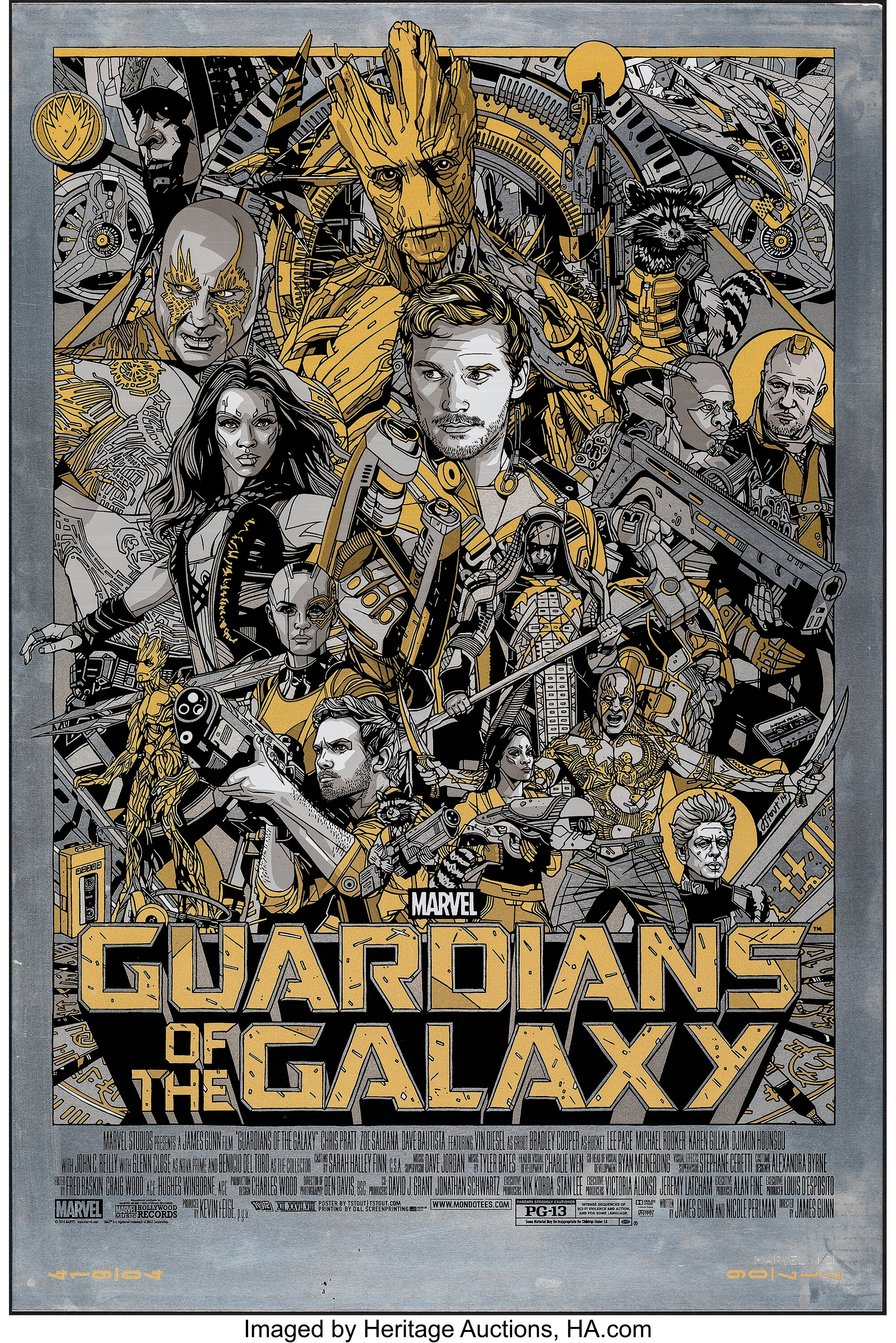 Guardians by the Stout 2014). Galaxy, Heritage Tyler | Lot | Auctions Mint. of (Mondo, 1/01 #8094