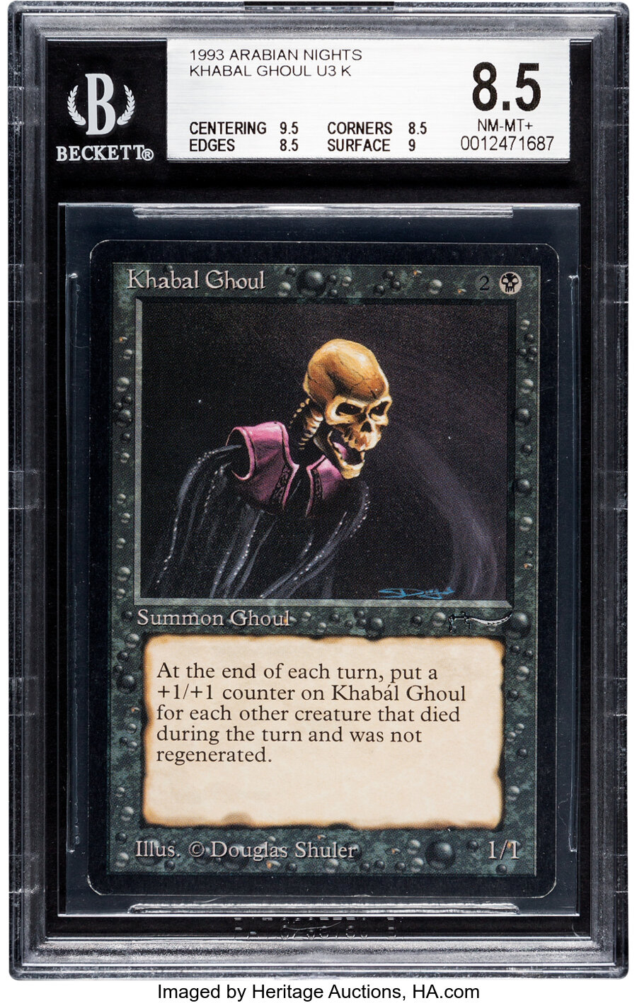 Magic: The Gathering Khabal Ghoul Arabian Nights Edition (Wizards of the Coast, 1993) BGS NM-MT+ 8.5