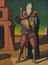 Giorgio de Chirico (Italian, 1888-1978) Il Trovatore (The Troubadour), circa 1950-55 Oil on canvas