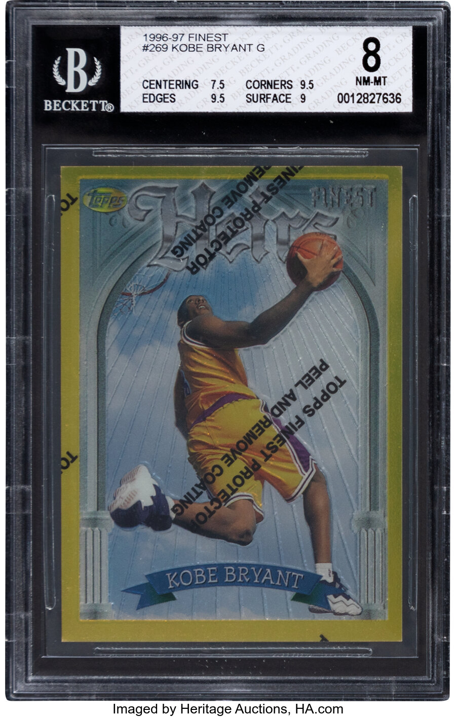 1996 Topps Finest Kobe Bryant (Heirs) #269 BGS NM-MT 8