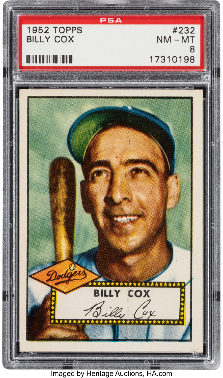 1952 Topps Billy Cox #232 PSA NM-MT 8