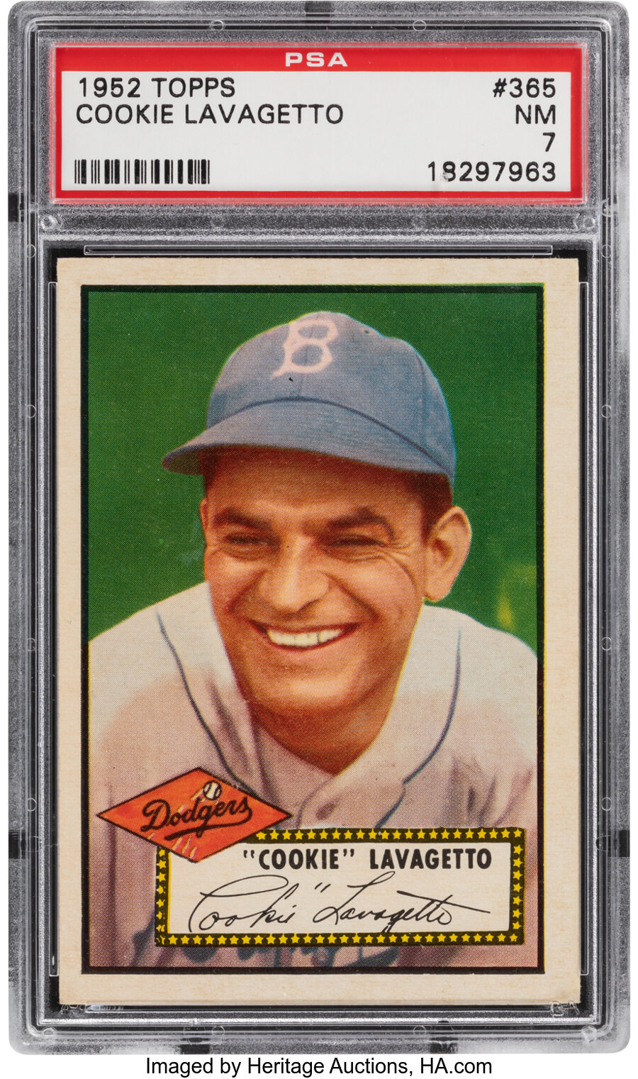1952 Topps Cookie Lavagetto #365 PSA NM 7