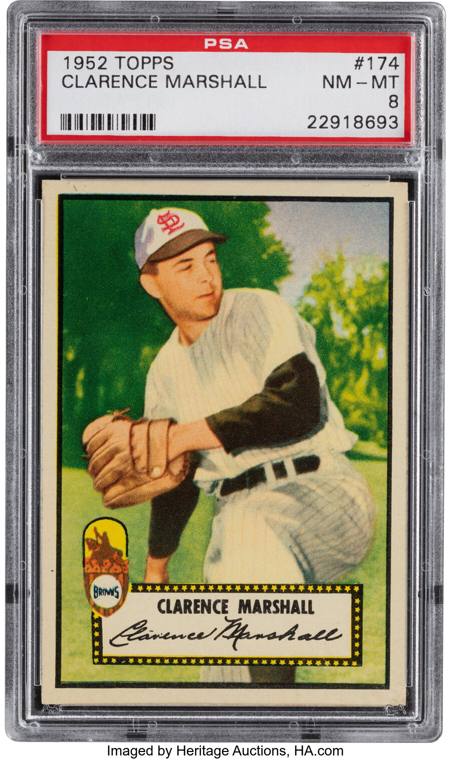 1952 Topps Clarence Marshall #174 PSA NM-MT 8 - Three Higher