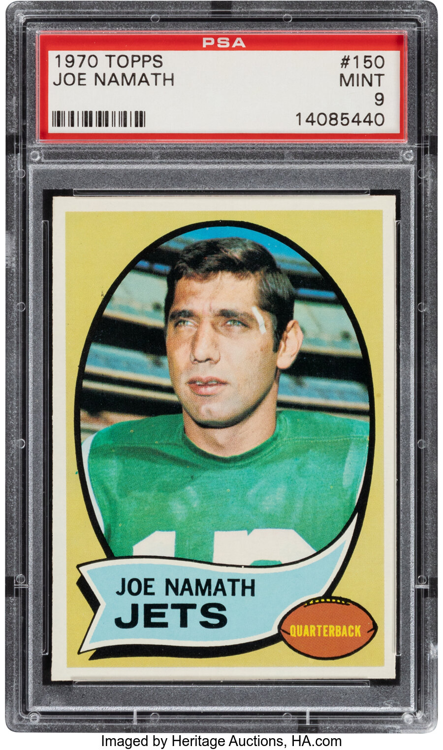 1970 Topps Joe Namath #150 PSA Mint 9 - Only One Higher