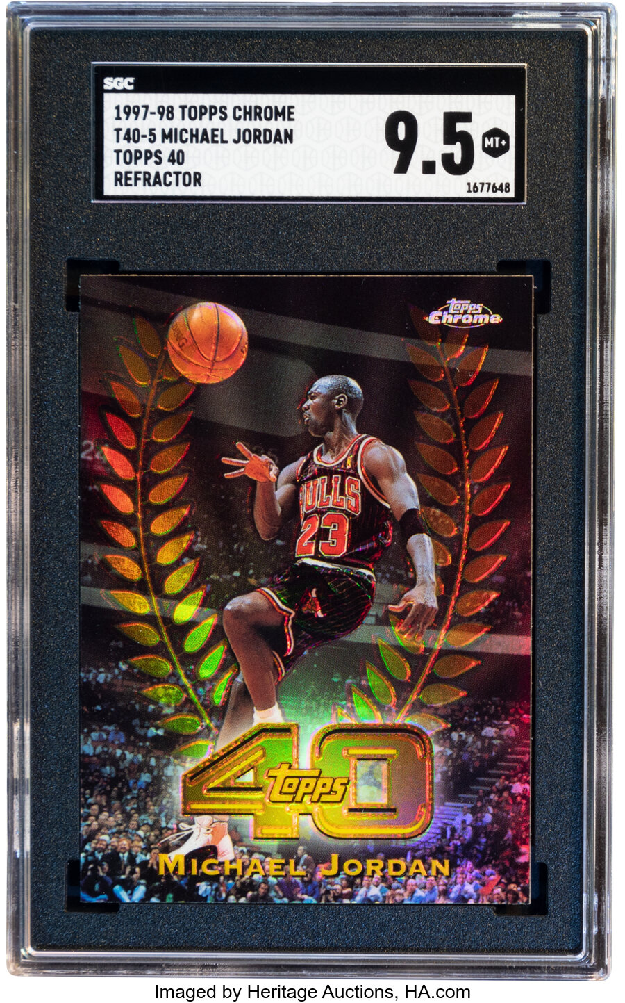 1997 Topps Chrome Michael Jordan (Topps 40-Refractor) #40-5 SGC Mint+ 9.5