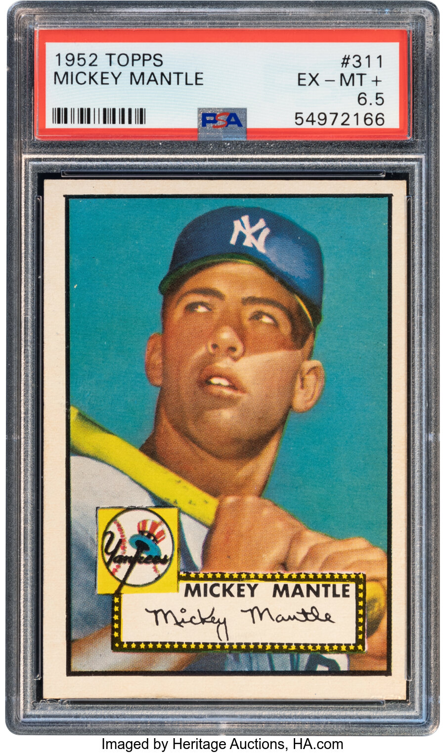 1952 Topps Mickey Mantle #311 PSA EX-MT+ 6.5