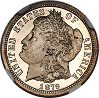 1879 10C Morgan Ten Cents, Judd-1586, Pollock-1779, High R.6, PR67 Ultra Cameo NGC....(PCGS# 134088)