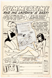 Harry Lucey Archie Giant Series Magazine #140 "Summertime..." House Ad Illustration Original Art (Archie, 1966...