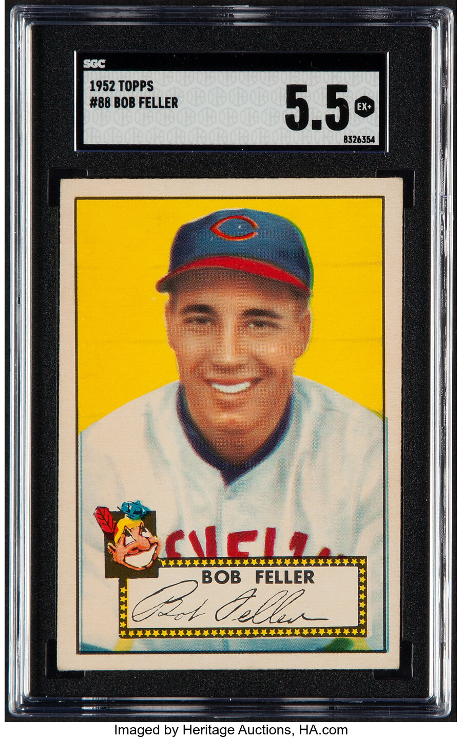 1952 Topps Bob Feller #88 SGC EX+ 5.5