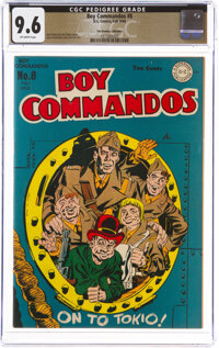 Boy Commandos #8 The Promise Collection Pedigree (DC, 1944) CGC NM+ 9.6 Off-white pages