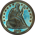 1863 $1 Motto Seated Dollar, Judd-346, Pollock-418, Low R.7, PR64 Brown PCGS....(PCGS# 60508)