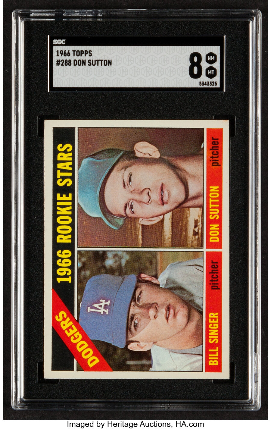 1966 Topps Don Sutton - Dodgers Rookies #288 SGC NM/MT 8