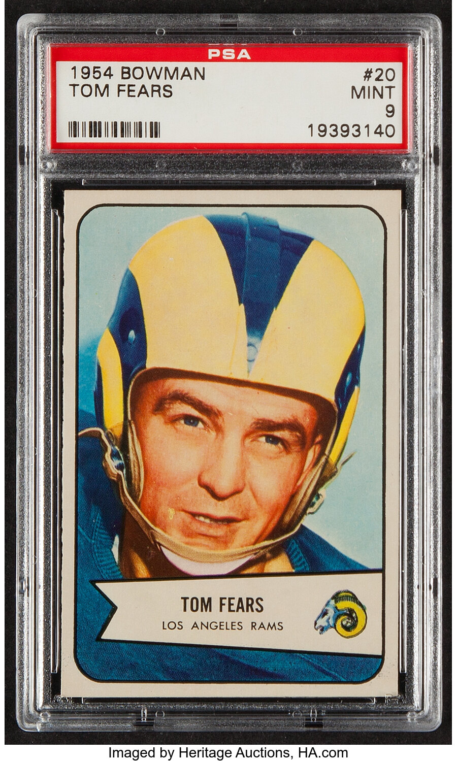 1954 Bowman Tom Fears #20 PSA Mint 9