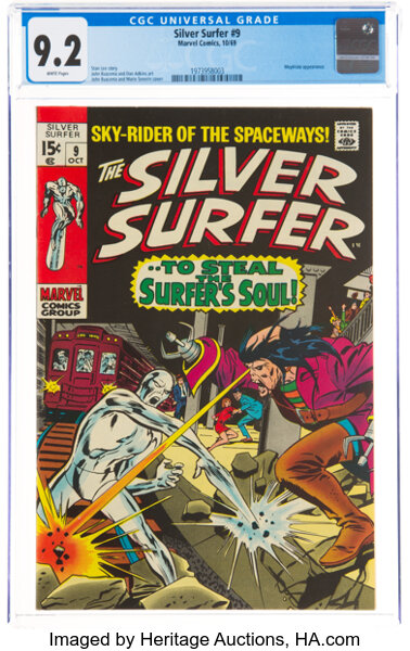 Silver Age (1956-1969):Superhero, The Silver Surfer #9 (Marvel, 1969) CGC NM- 9.2 White pages....