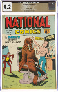 National Comics #74 The Promise Collection Pedigree (Quality, 1949) CGC NM- 9.2 Off-white to white pages