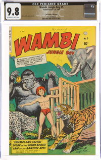 Wambi the Jungle Boy #5 The Promise Collection Pedigree (Fiction House, 1949) CGC NM/MT 9.8 Off-white to white pages