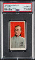 Baseball Cards:Singles (Pre-1930), 1909-11 T206 Piedmont 350 Ty Cobb (Portrait-Red) PSA Authentic....