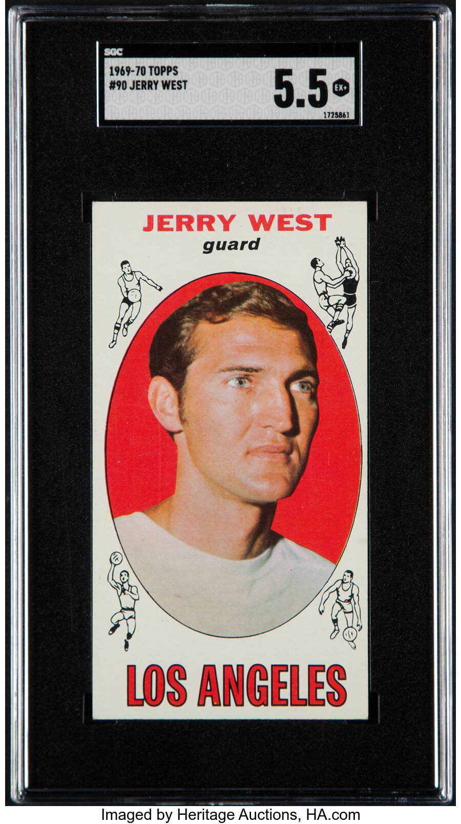 1969-70 Topps Jerry West #90 SGC EX+ 5.5