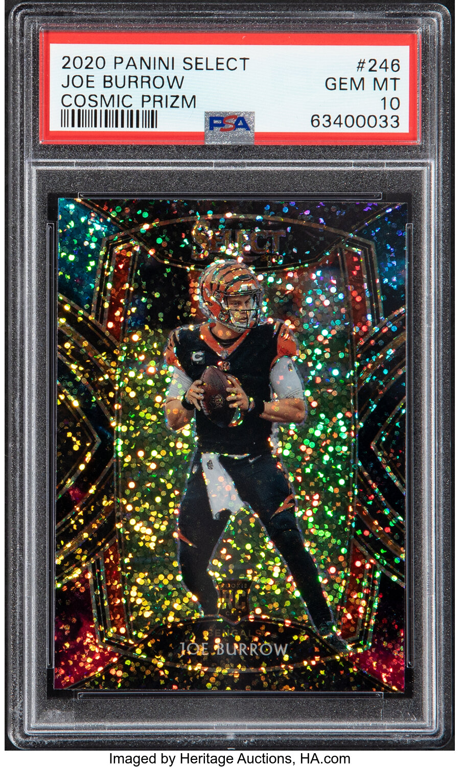 2020 Panini Select Joe Burrow (Club Level Cosmic Prizm) #246 PSA Gem Mint 10 - Pop. 2!