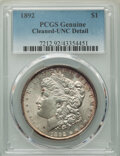Morgan Dollars: , 1892 $1 -- Cleaning -- PCGS Genuine. Unc Details. Mintage
1,037,245. ...