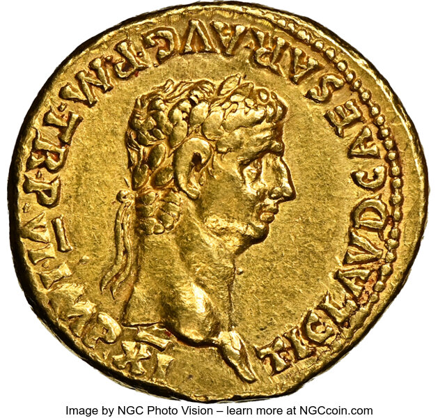 Ancients:Roman Imperial, Ancients: Claudius I (AD 41-54). AV aureus (19mm, 7.79 gm, 3h). NGC Choice XF 5/5 - 4/5....