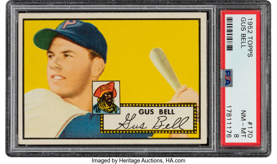 1952 Topps Gus Bell #170 PSA NM-MT 8